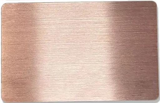 Blank metal business card alternate view