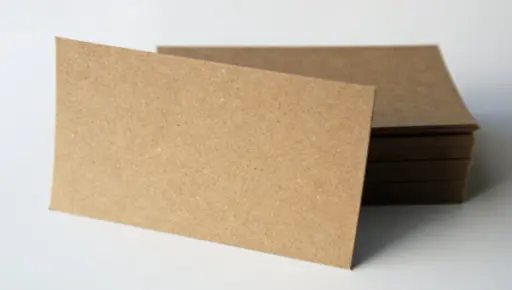 Blank kraft paper business card alternate view