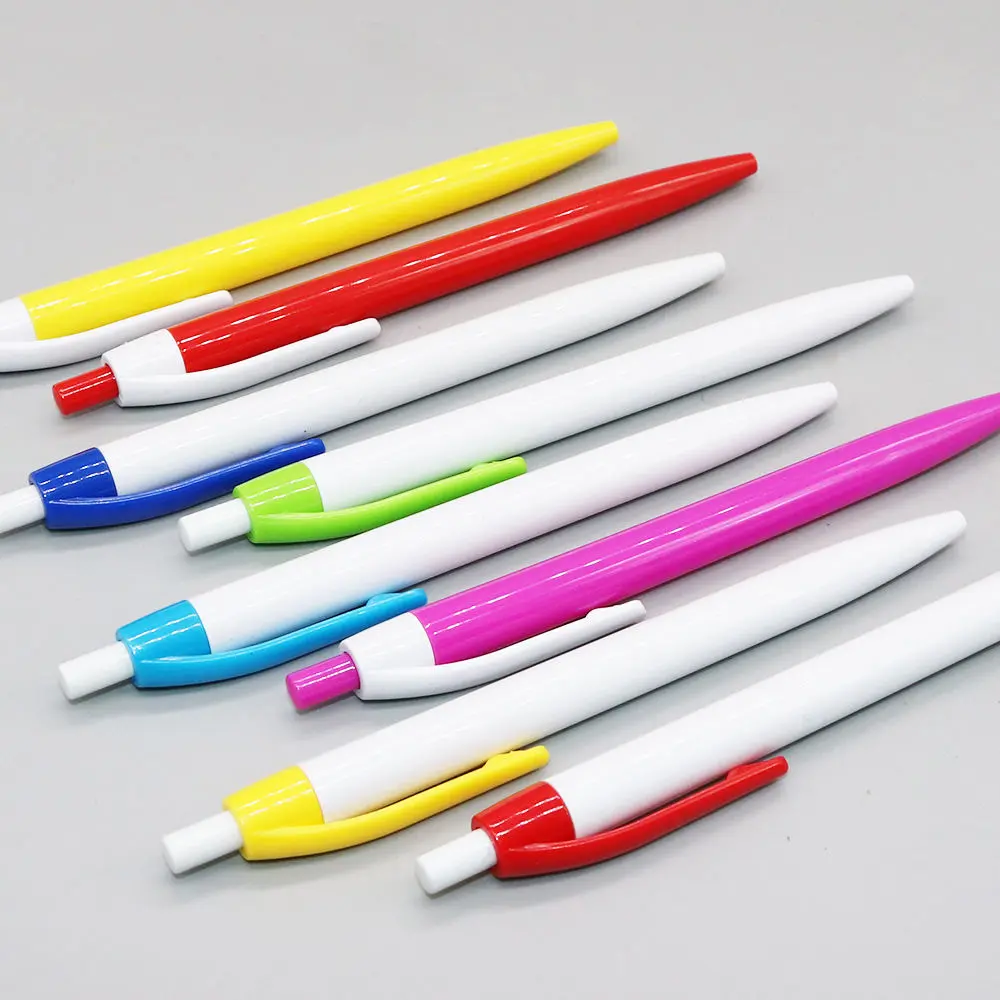 Blank plastic ballpoint pen_white_multicolor_1.webp