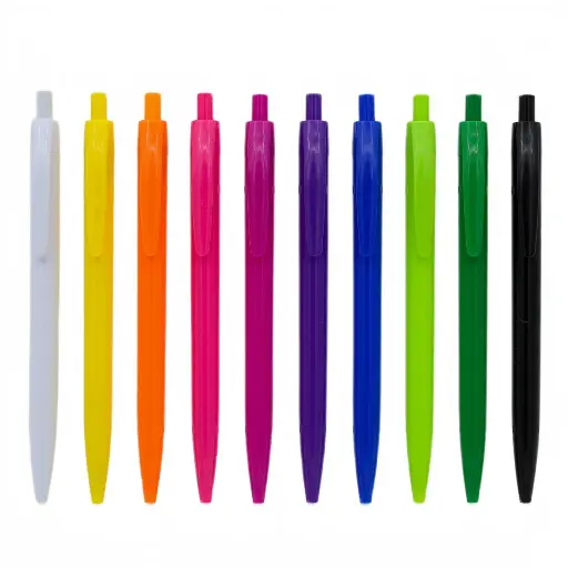 Blank plastic ballpoint pen alternate view