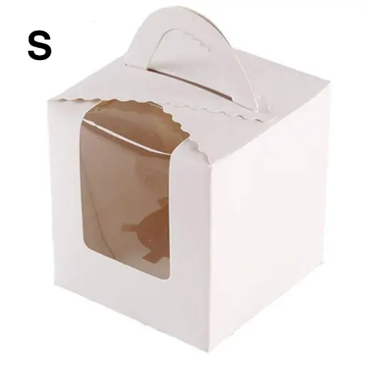 Cake box / muffin box with handle alternate view