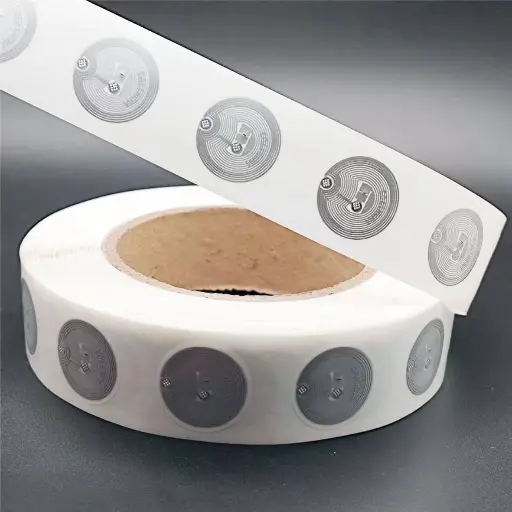 Round plastic NFC sticker alternate view