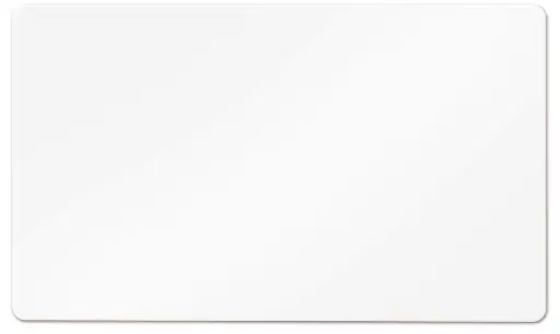 Blank plastic smart card alternate view