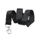 Blank woven lanyard black