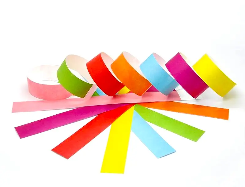 Blank paper wristband