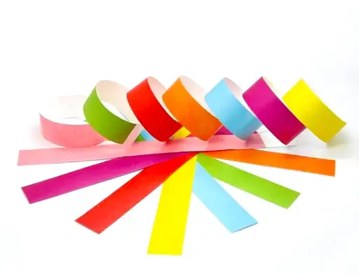 Blank paper wristband