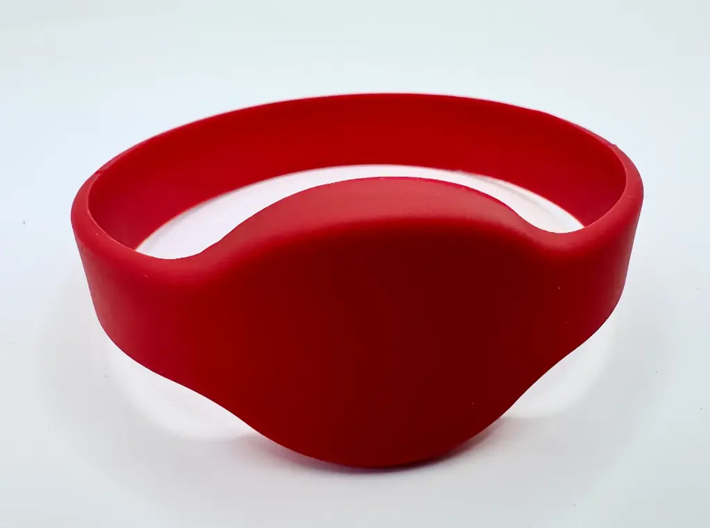 Blank NFC waterproof silicone wristband (white, Straight band)