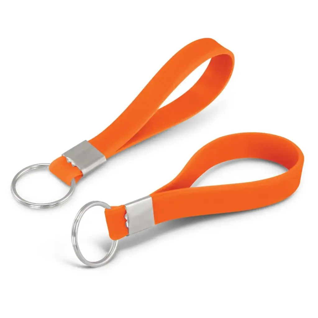 Blank silicone keychain (white)