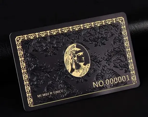 Blank metal business card (Steele, black)