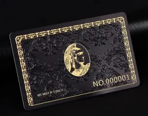 Blank metal business card