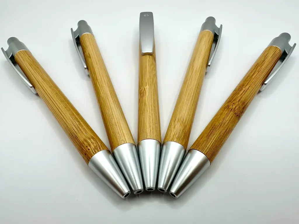 Blank bamboo ballpoint pen