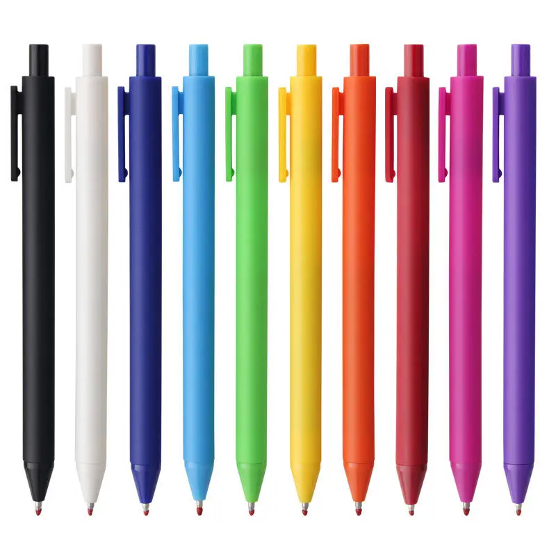 Blank plastic ballpoint pen (white)