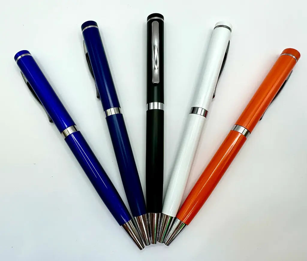 Blank cheap steel office pen (white)