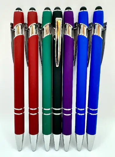 Blank soft touch ballpoint pen
